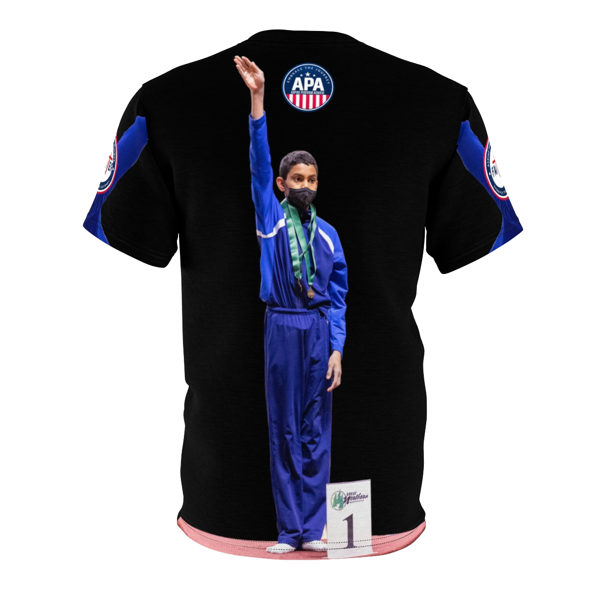 Black T-Shirt - Ares Amani - Gymnastics - Image 2