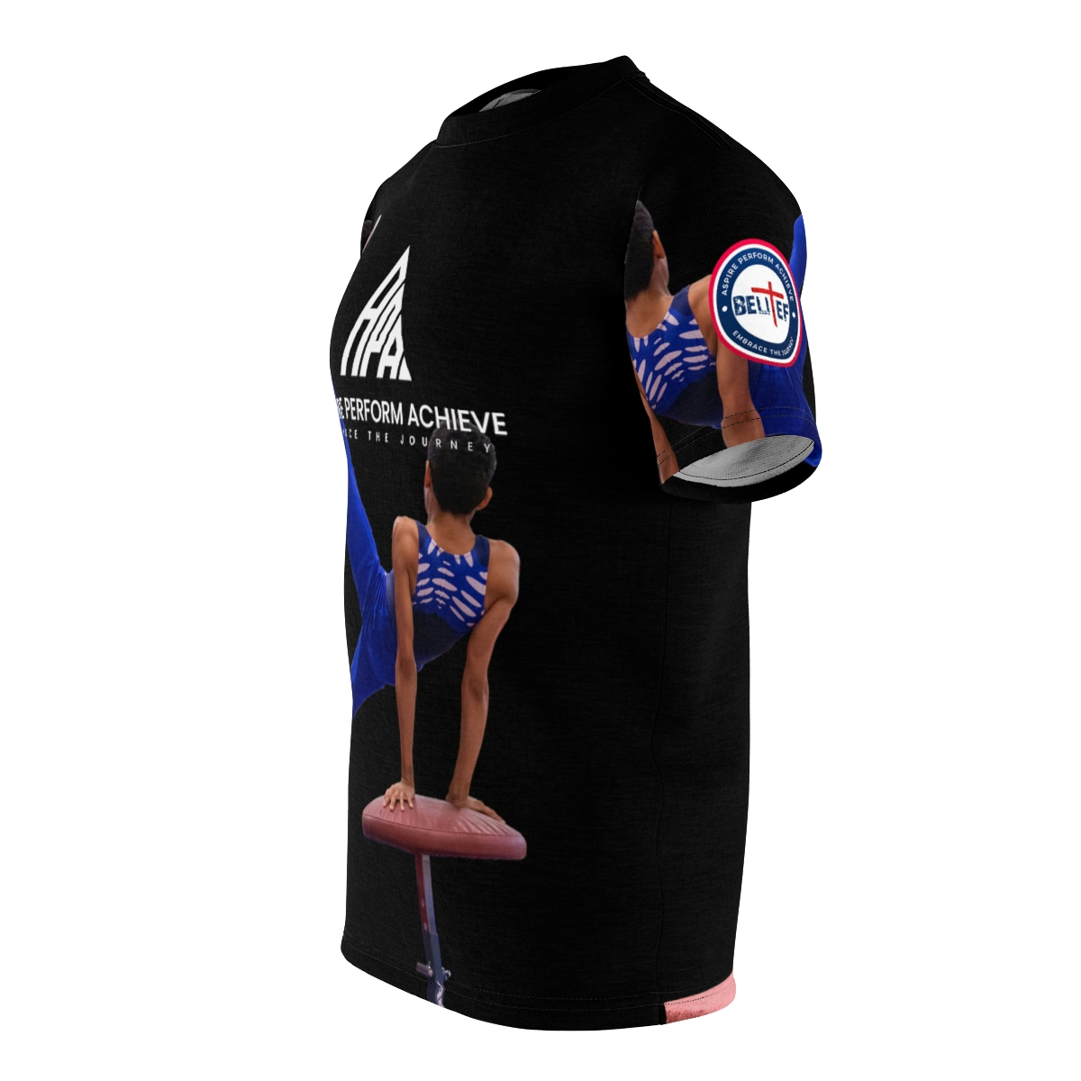 Black T-Shirt - Ares Amani - Gymnastics - Image 3