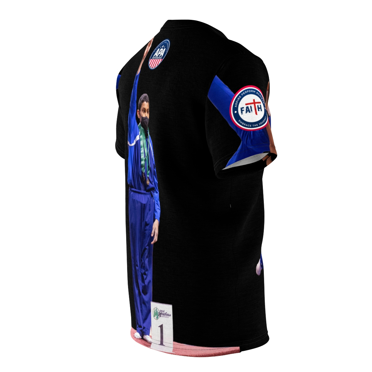 Black T-Shirt - Ares Amani - Gymnastics - Image 4