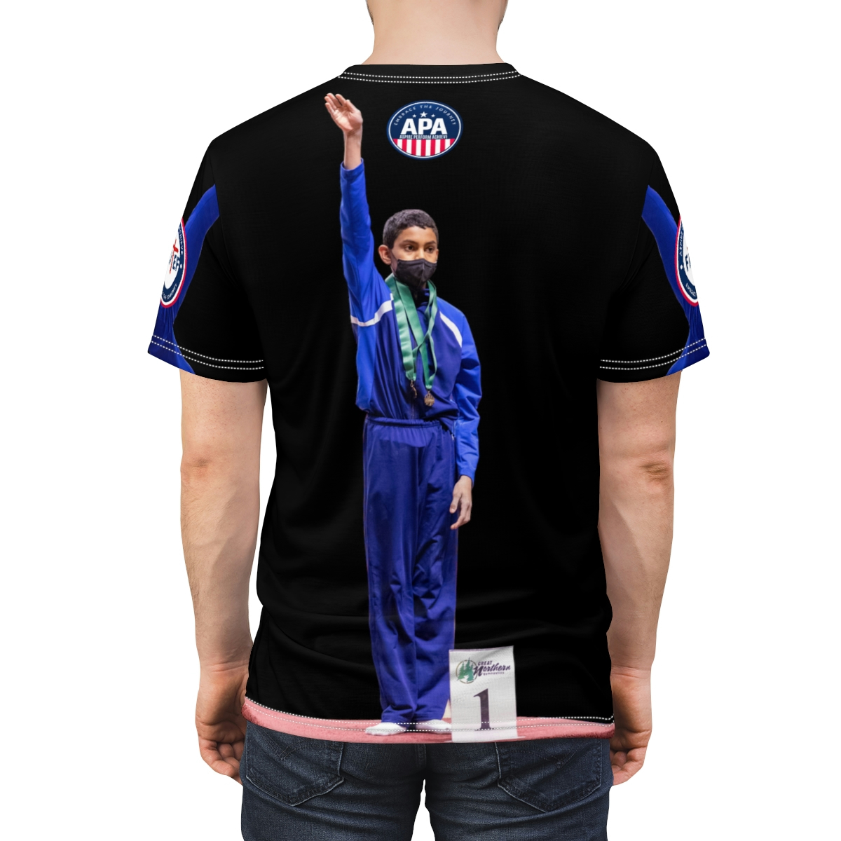 Black T-Shirt - Ares Amani - Gymnastics - Image 13