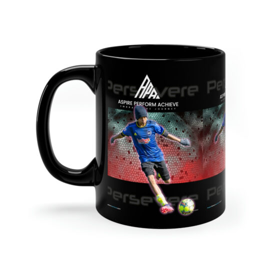 Alternative view of 11oz Black Mug - Ares Amani - Persevere