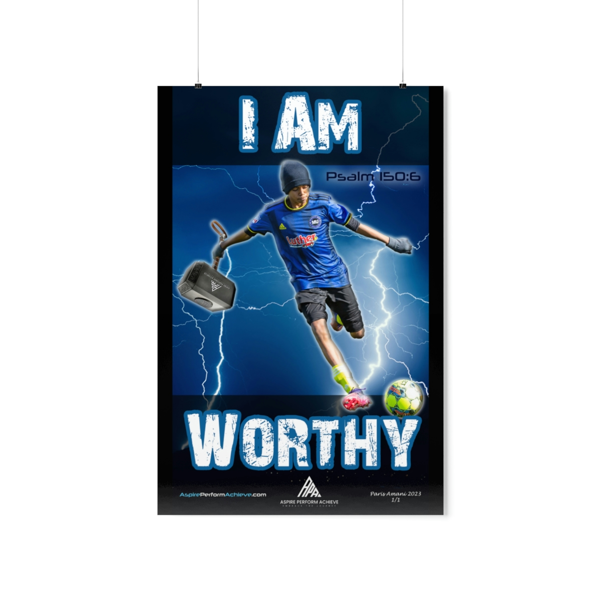 Premium Matte Vertical Posters - I Am Worthy - Image 2