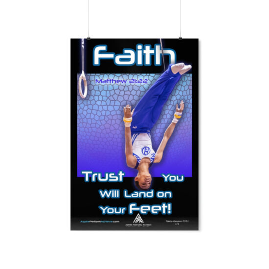 Alternative view of Premium Matte Vertical Posters - Faith - Trust You Will Land on Your Feet