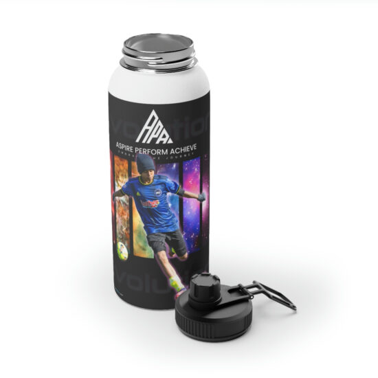 32 ounce Stainless Steel Water Bottle, Sports Lid - Ares Amani