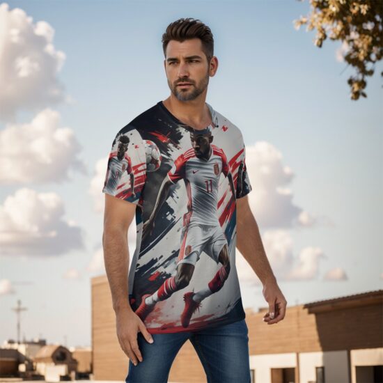 Alternative view of All-Over Print Men's Soccer O-Neck T-Shirt