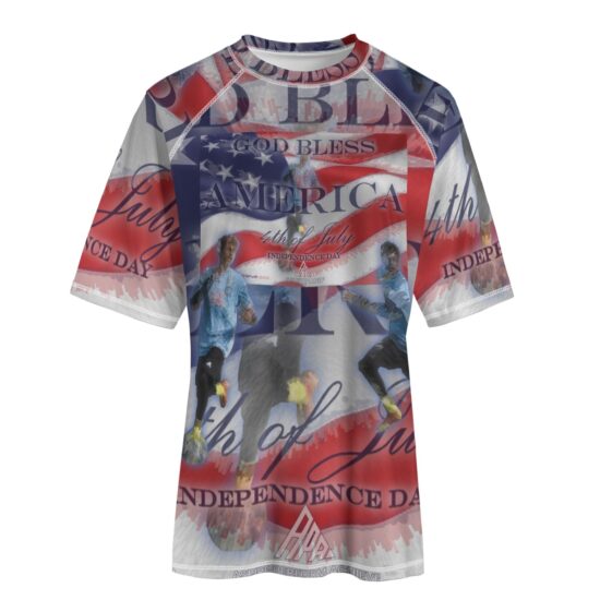 July 4th Soccer Sports Short Sleeve T-Shirt