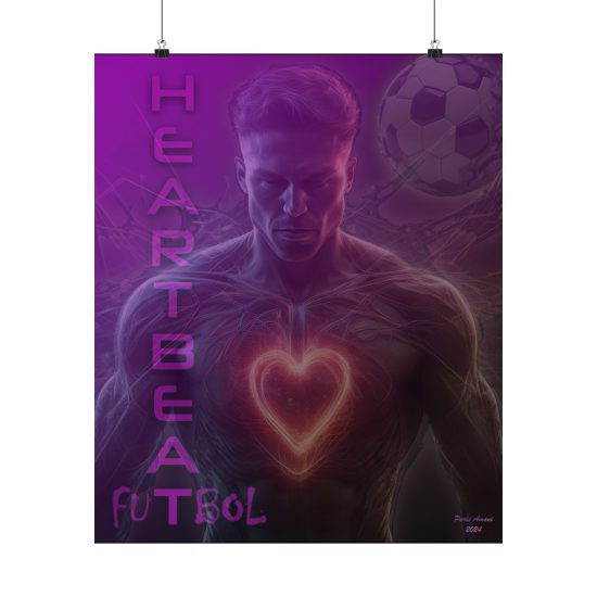 Heartbeat of Futbol Matte Vertical Posters