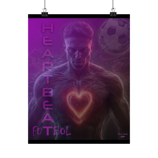 Heartbeat of Futbol Matte Vertical Posters