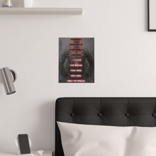 Alternative view of No Excuses Satin Posters (210gsm)