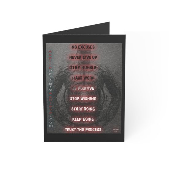 No Excuses Silver Point Pen Greeting Cards (1, 10, 30, and 50pcs)
