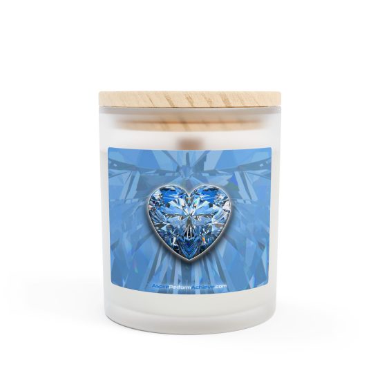 Crystal Blue - Frosted Glass Candle, 11oz