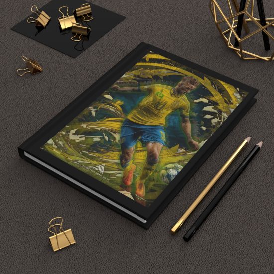 Hardcover Journal Matte - Brazilian Soccer Term Craque - Star Player Football Fans Notebook