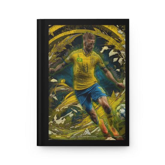 Alternative view of Hardcover Journal Matte - Brazilian Soccer Term Craque - Star Player Football Fans Notebook