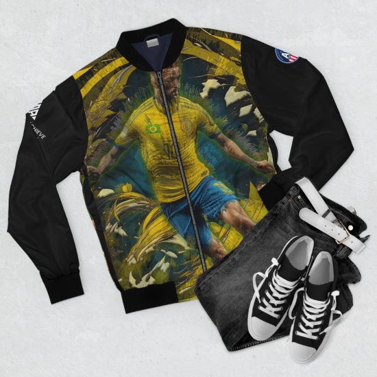 Men's Bomber Jacket - Brazilian Soccer Term: Craque - Star Soccer Player - Football Fan Apparel