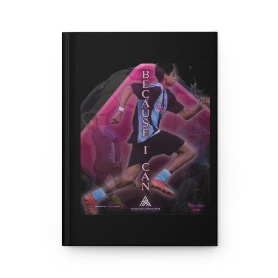 Alternative view of Soccer Journal Matte - BECAUSE I CAN Inspirational Soccer Player Design