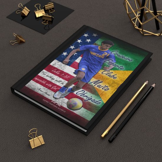 Matte Hardcover Journal - Ares Amani Tryout with Cruzeiro Esporte Clube