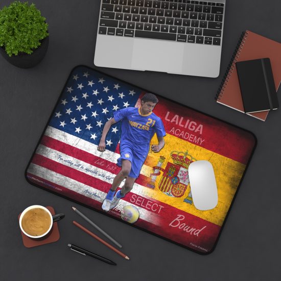 Soccer Player Desk Mat — LaLiga Academy Select Bound with US & Spain Flags