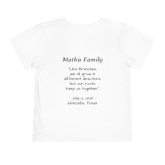 Alternative view of Toddler Tee - Richard and Dora Mathis Reunion 2026